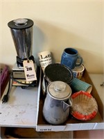 Blender, Coffee Pot, Coffee Mugs