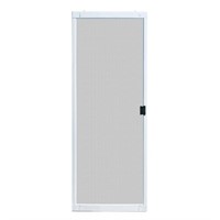 30 In. X 80 In. Adjustable Fit White Metal Sliding