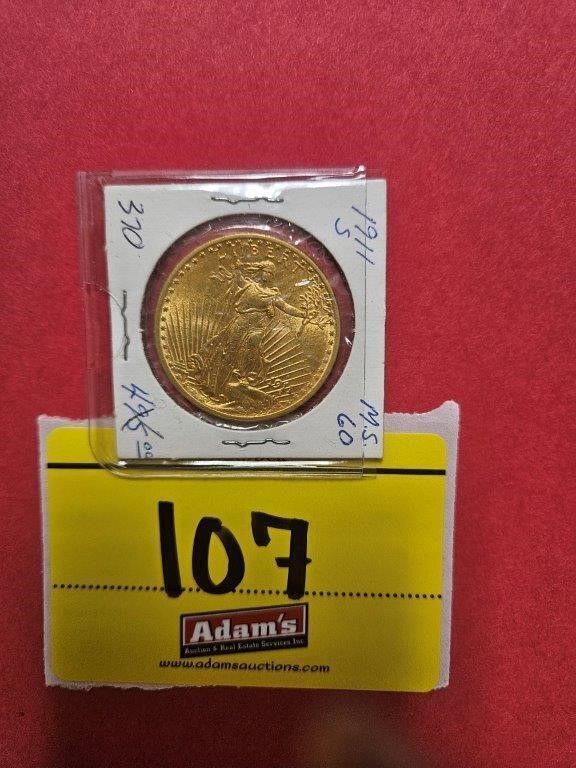 1911-S 20 DOLLAR GOLD PIECE