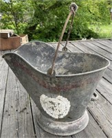 Coal Bucket w/ Wood Handle