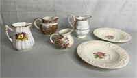Assorted Creamed Dishes and Saucers