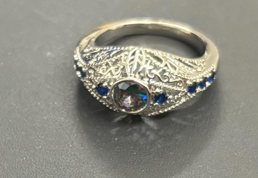 beautiful blue stone ring