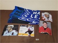 Signed photos, pics, and blanket