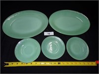 Fire King Jadeite Platters & Saucers