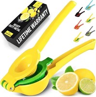 Zulay Metal 2-In-1 Lemon Squeezer Manual -Sturdy,