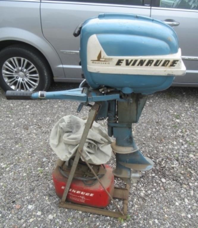 1950's Evinrude Flootwin 7.5hp boat motor with