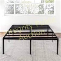 Queen 18” Metal Platform Bed With Steel Slats