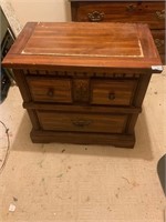 Heavy oak nightstand