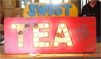 Sweet Tea Lighted Metal Sign, 30"x17"