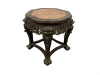 Ornate Chinese Carved Fern Stand