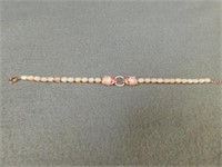 925 & Rose Gold 7.5" L. bracelet