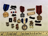 Assorted Military Pins & Badges