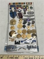 Assorted Military Pins & Badges