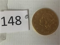 1856 $20 Dollar Gold Piece, Liberty Head