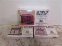 (3) House of Miniatures Kits NIB