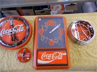 Coca-Cola Clocks, various damage on each