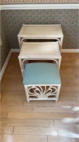Nesting tables and stool 2 tables