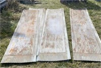 10 Sheets Used Corrugated Tin, 12 foot by 26