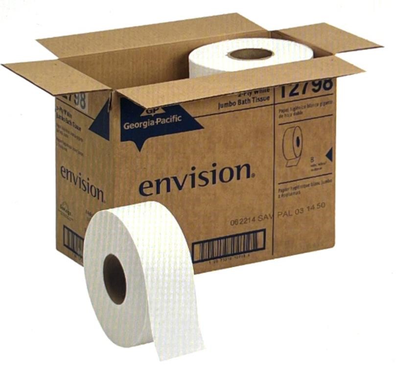 (2) GEORGIA-PACIFIC Toilet Paper Roll: 2 Ply, Cont