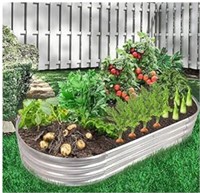 VERFARM Galvanized Raised Garden Bed, Large Metal