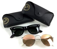 (2) Pairs Ray-ban Sunglasses W/ Cases