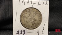 1909 Newfoundland half-dollar coin