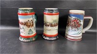 Three vintage Budweiser Bud Clydesdale Anheuser