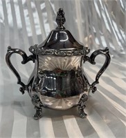 Countess Silver Plated Cream and Sugar with Lid