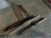 Hay knife and Hand auger