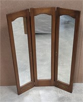 Antique Trifold Mirror