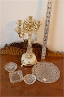 CRYSTAL LOT NOTE CONDITION OF CANDLE STICK