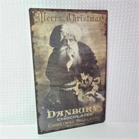 Metal Danbury Chocolates Christmas Sign