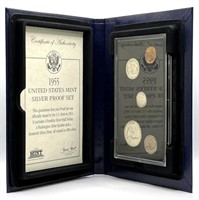 (Q) 1955 U.S. Mint Silver Proof Set FV $0.91