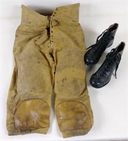 1920's Era Football Padded Pants & Cleats