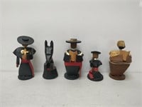 wood carved chess set pcs
