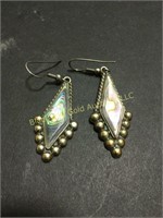 Earrings with Abalone Inlay