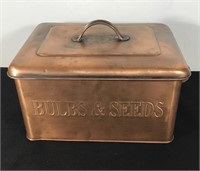 COPPER BULBS AND SEEDS STORAGE BOX LIDDED