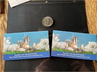 2 Space Shuttle $5 Commemorative Coins (1988) a