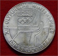 1976 Austria Silver 100 Shilling - Olympics Comm