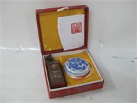 Asian Ink & Carved Stamp In Box