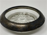 Frank M. Whiting & Co Sterling/Glass Ashtray