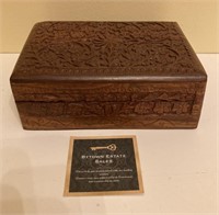 Carved Wooden Jewellery/Trinket Box