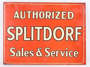 FLANGED AUTHORIZED SPLITDORF SALE & SERVICES SIGN