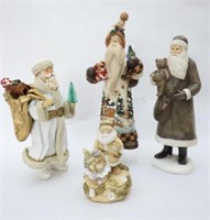 Large Musical & Mantel Santa Figurines