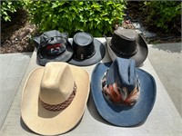 Vintage Denim, Corduroy, Leather and Fabric Hats