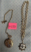 343 - LOT OF 2 COSTUME JEWELRY NECKLACES (W233)