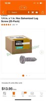 Different size lag screws