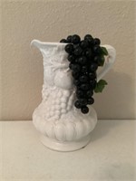 Pitcher/vase with faux grapes