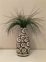 Decorative vase with faux plant