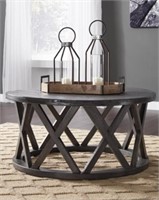 ASHLEY SHARZANE 40'' ROUND COFFEE TABLE